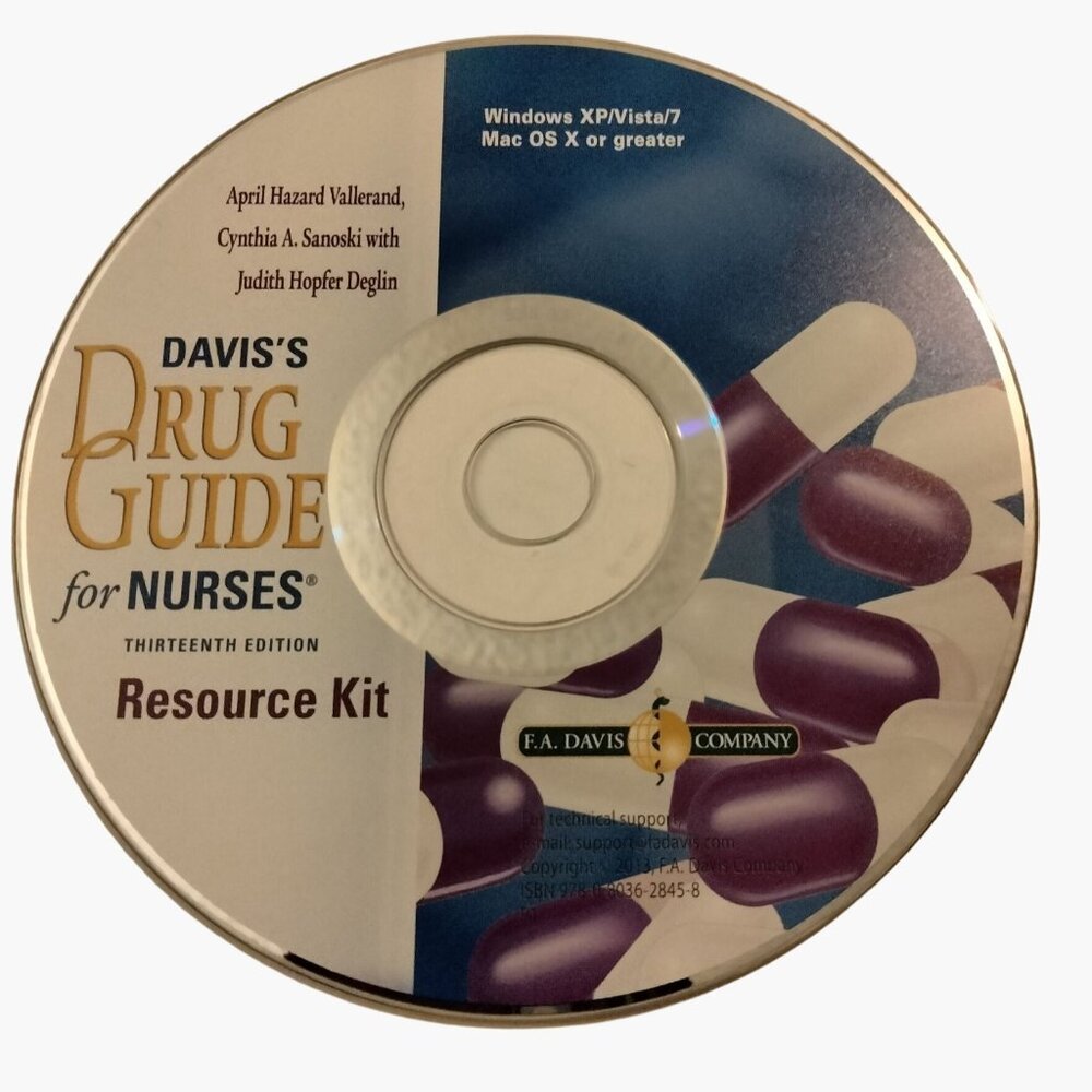 Davis Drug Guide For Nurses Thirteenth Edition Resource Kit CD ROM